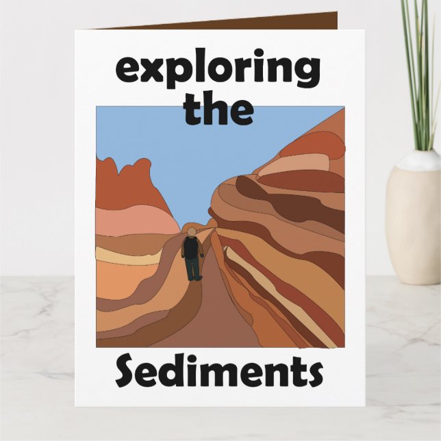 Sedimentär Bergsutforskande Av Sedimenten Vandrare Kort (Framsida)
