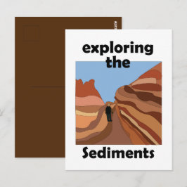 Sedimentär Bergsutforskande Av Sedimenten Vandrare Vykort