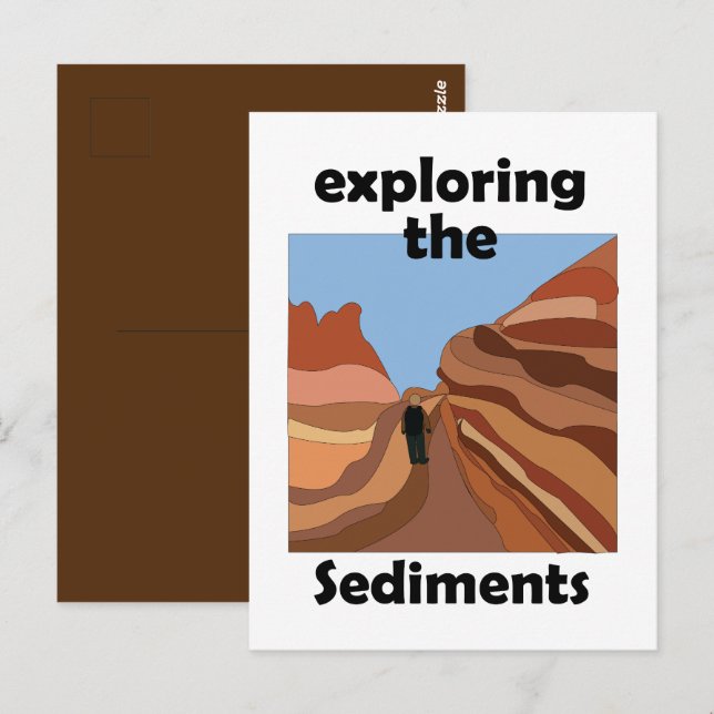 Sedimentär Bergsutforskande Av Sedimenten Vandrare Vykort (Fram/baksida)