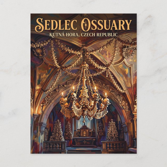Sedlec-bennedoms kyrka Tjeckien Vykort (Framsida)