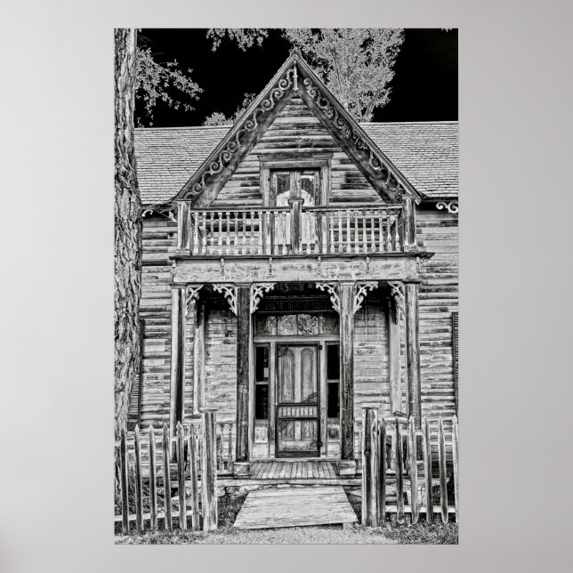 Sedman Home Porch - Nevada City Montana Ghost Town Poster (Framsidan)
