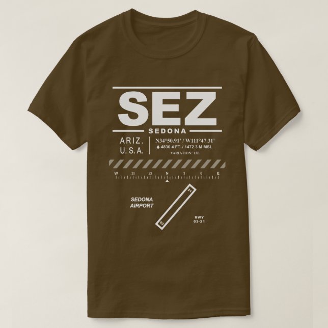 Sedona Airport SEZ T-Shirt (Design framsida)