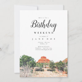 Sedona Arizona Birthday Helg bjudande Inbjudningar
