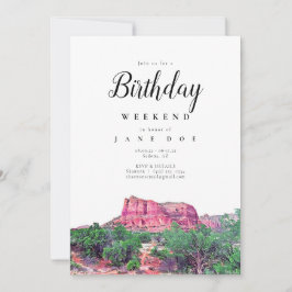 Sedona Arizona Birthday Helg bjudande Inbjudningar