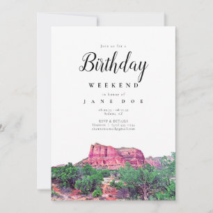 Sedona Arizona Birthday Helg bjudande Inbjudningar