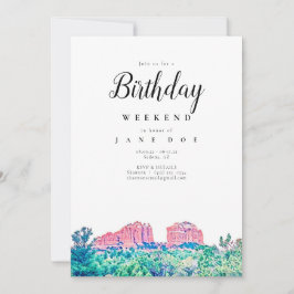 Sedona Arizona Birthday Helg bjudande Inbjudningar