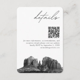 Sedona Arizona Bröllop Modern Information QR-kod Tilläggskort