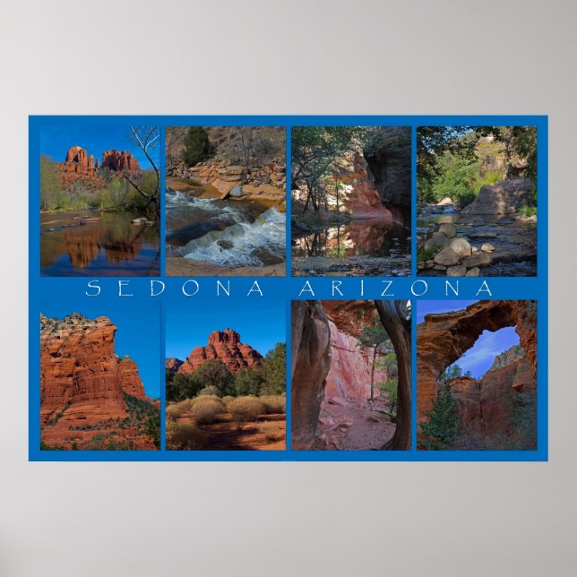Sedona Arizona Collage Poster (Framsidan)