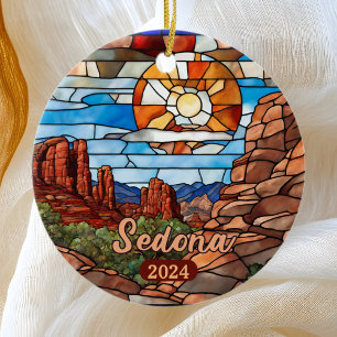Sedona Arizona Desert Julgransprydnad Keramik