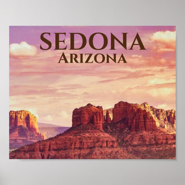 Sedona Arizona Desert Photo Ligcape Poster (Framsidan)