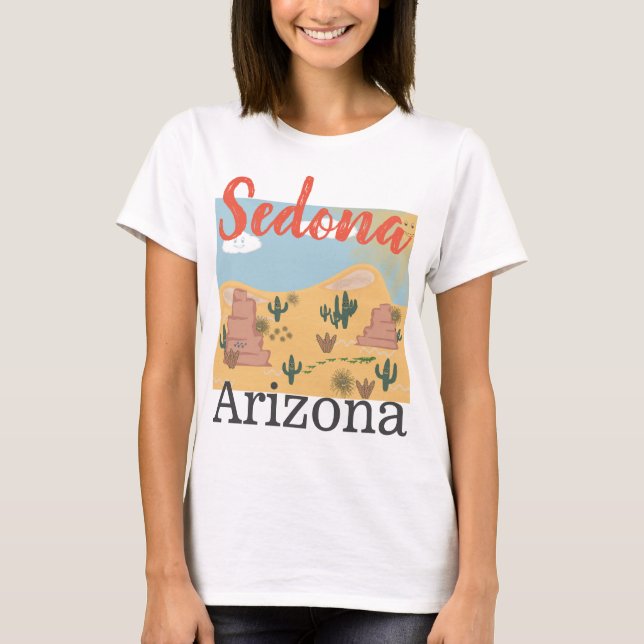Sedona Arizona Desert T-Shirt (Framsida)