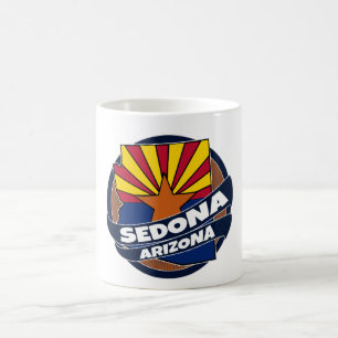 Sedona Arizona flagga brände kaffe mugg