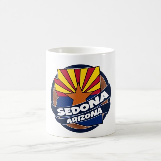 Sedona Arizona flagga brände kaffe mugg (Center)