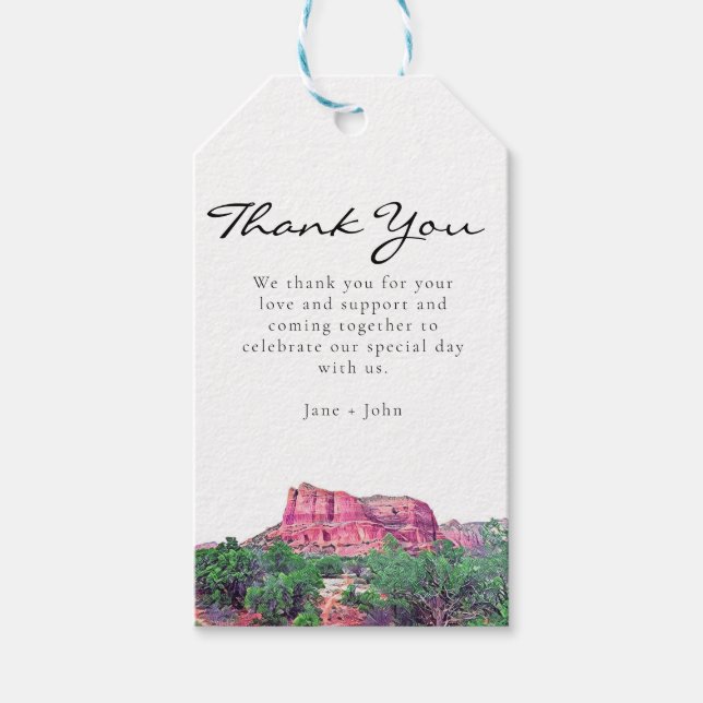 Sedona Arizona Gift Märkre Presentetikett (Framsidan)