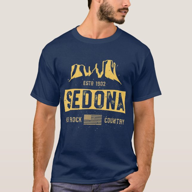 Sedona Arizona Hiking Gift Red Sten Land T Shirt (Framsida)