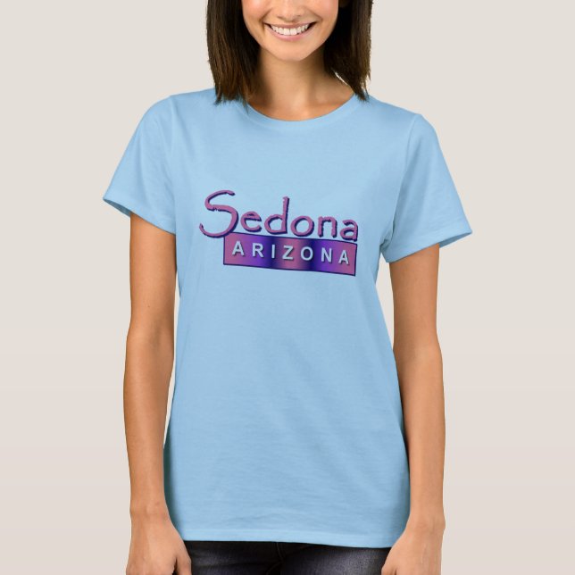 Sedona Arizona i Fuchsia T-tröja T-shirt (Framsida)