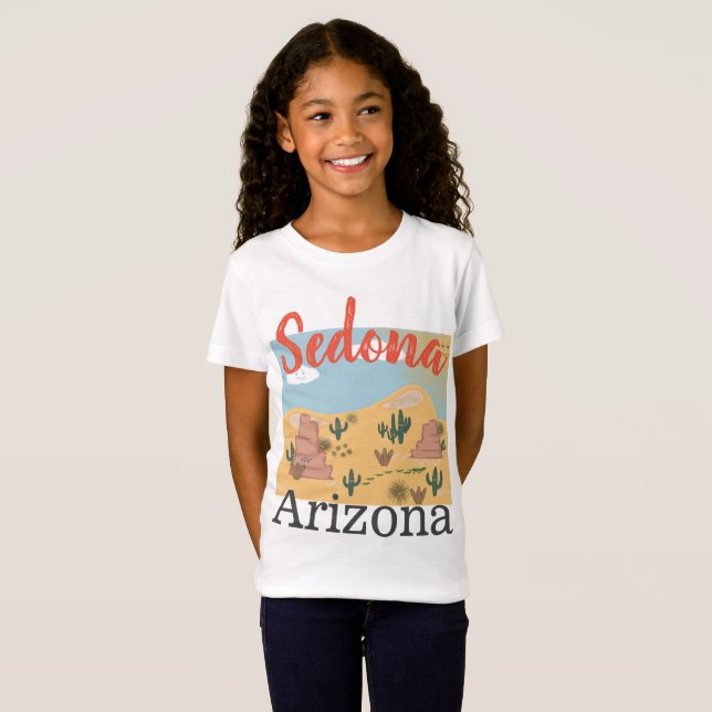 Sedona Arizona öken, flicka T Shirt (Hel framsida)