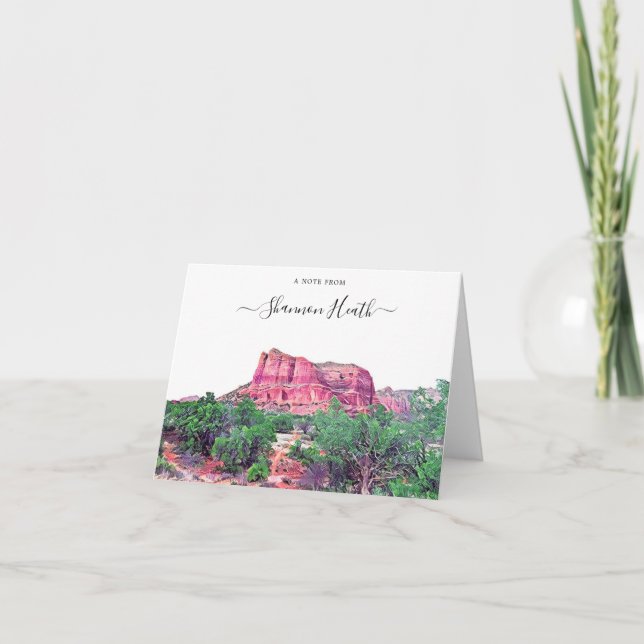 Sedona Arizona Personlig Note Card Tack Kort (Framsida)