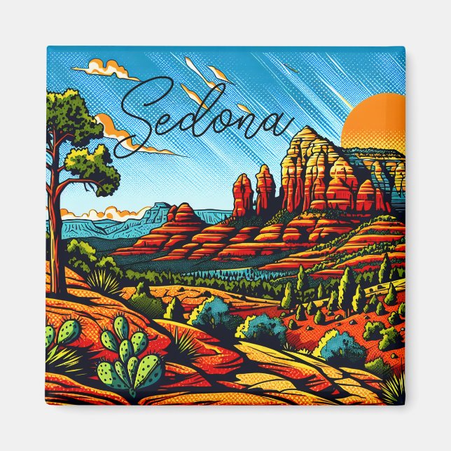 Sedona, Arizona Red Canyon Magnet (Framsidan)