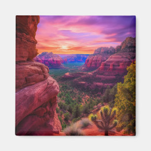Sedona Arizona Red Sten Nature Bevackra Sunset Magnet