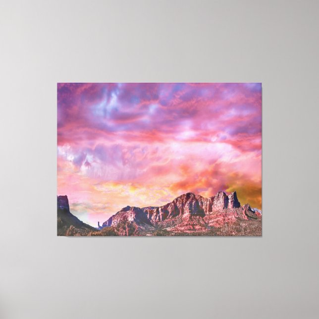 SEDONA ARIZONA Red Sten Sunset Canvastryck (Framsida)