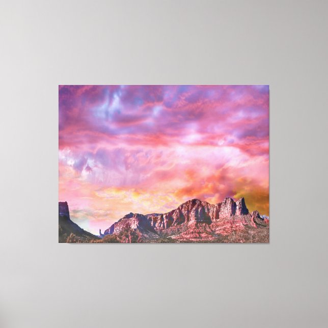 SEDONA ARIZONA Red Sten Sunset Canvastryck (Framsida)
