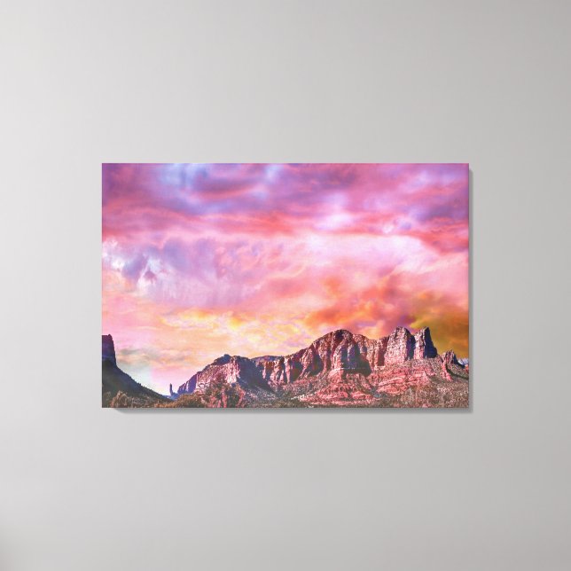 SEDONA ARIZONA Red Sten Sunset Canvastryck (Framsida)