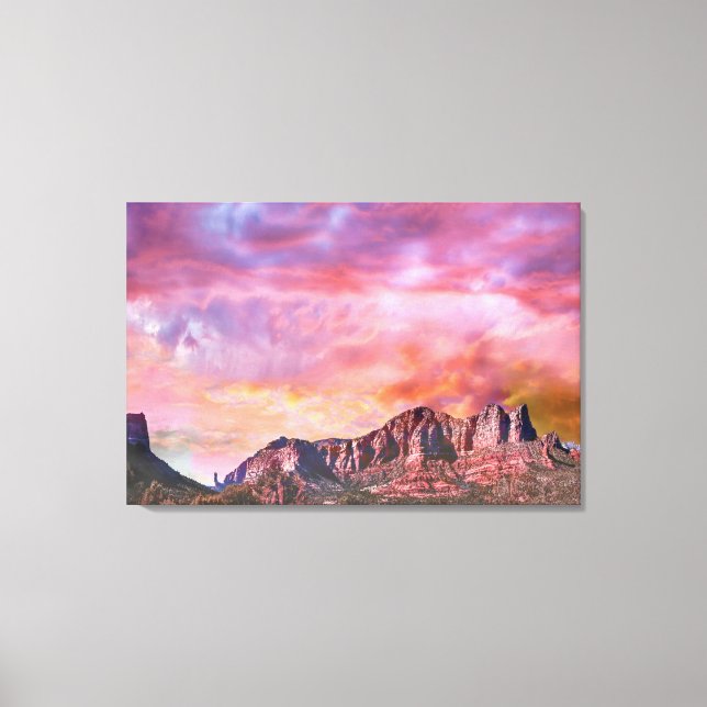 SEDONA ARIZONA Red Sten Sunset Canvastryck (Framsida)