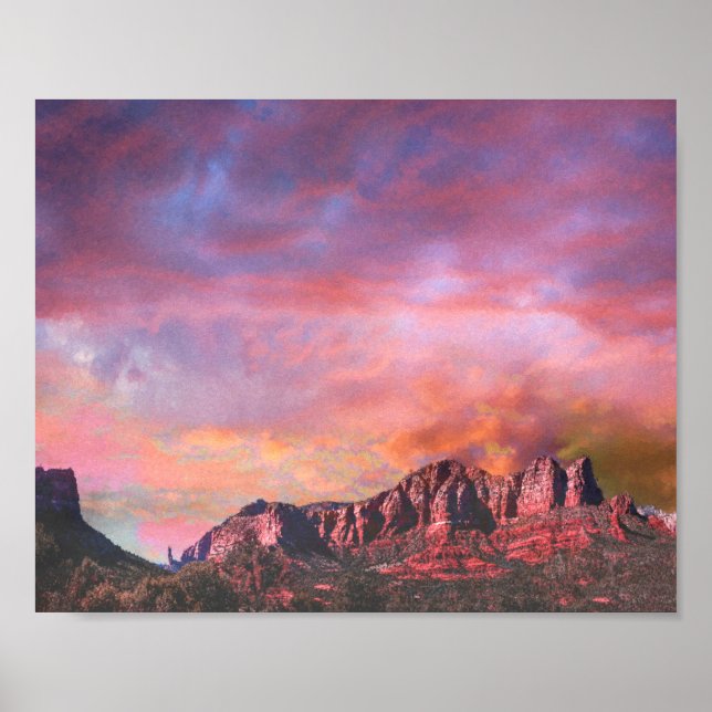 SEDONA ARIZONA Red Sten Sunset Poster (Framsidan)