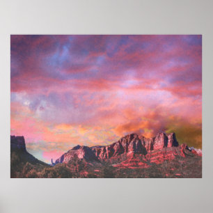 SEDONA ARIZONA Red Sten Sunset Poster