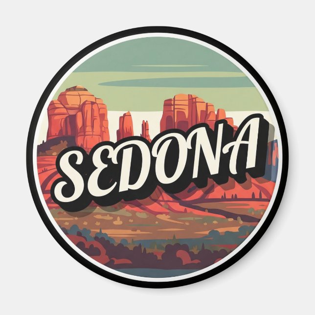 Sedona Arizona Red Sten Travel Magnet (Framsidan)