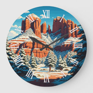Sedona Arizona Resa Röda Klippor snö Stor Klocka