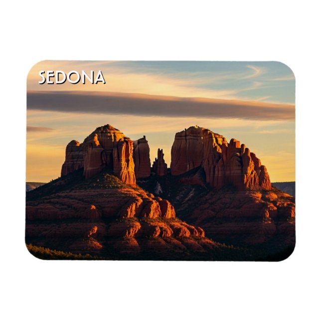 Sedona Arizona Resa Röda Klippor Vertikal Magnet (Horisontell)