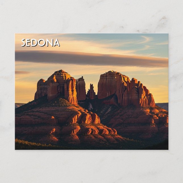 Sedona Arizona Resa Röda Klippor Vertikal Vykort (Framsida)
