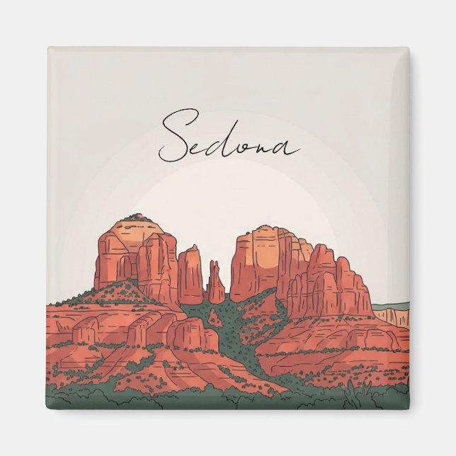 Sedona Arizona Resemål Magnet (Framsidan)