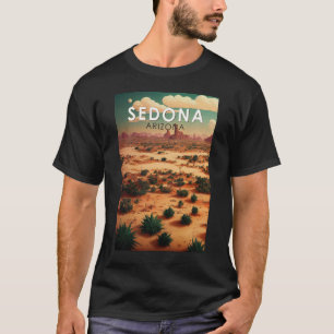 Sedona Arizona Retro Resemålning Konst Vintage T Shirt