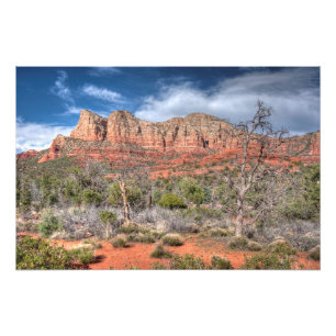 Sedona Arizona röd klipplandskap Fototryck