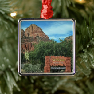 Sedona Arizona Sign Julgransprydnad Metall