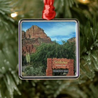Sedona Arizona Sign Julgransprydnad Metall