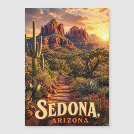 Sedona Arizona Solnedgång Röd Klippa Öken Resa