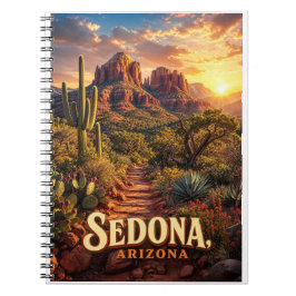 Sedona Arizona Solnedgång Röd Klippa Öken Resa Anteckningsbok