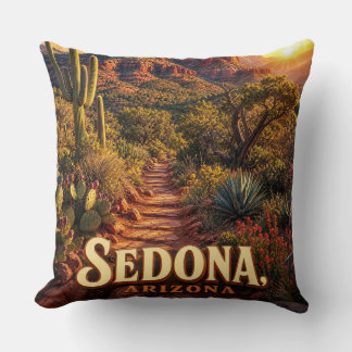 Sedona Arizona Solnedgång Röd Klippa Öken Resa Kudde