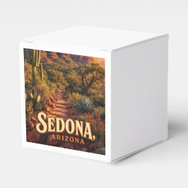 Sedona Arizona Solnedgång Röd Klippa Öken Resa Presentaskar