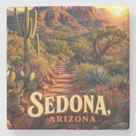 Sedona Arizona Solnedgång Röd Klippa Öken Resa Stenunderlägg
