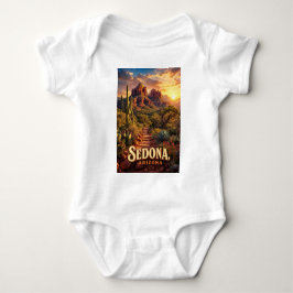 Sedona Arizona Solnedgång Röd Klippa Öken Resa T Shirt