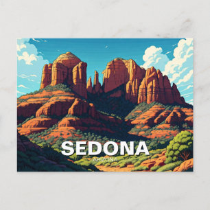 Sedona Arizona Travel Red Sten Vykort