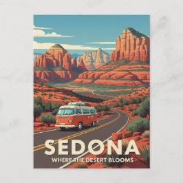 Sedona Arizona Travel Vintage Retro Vykort
