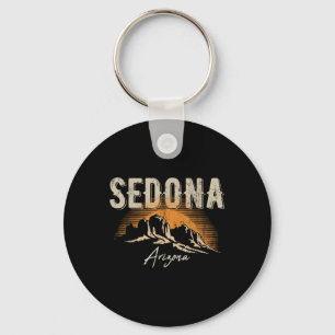 Sedona Arizona Vintage Bergs Solnedgång Vandring D Nyckelring
