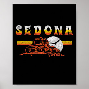 Sedona Arizona Vintage Distressed Bell Rock Vandri Poster