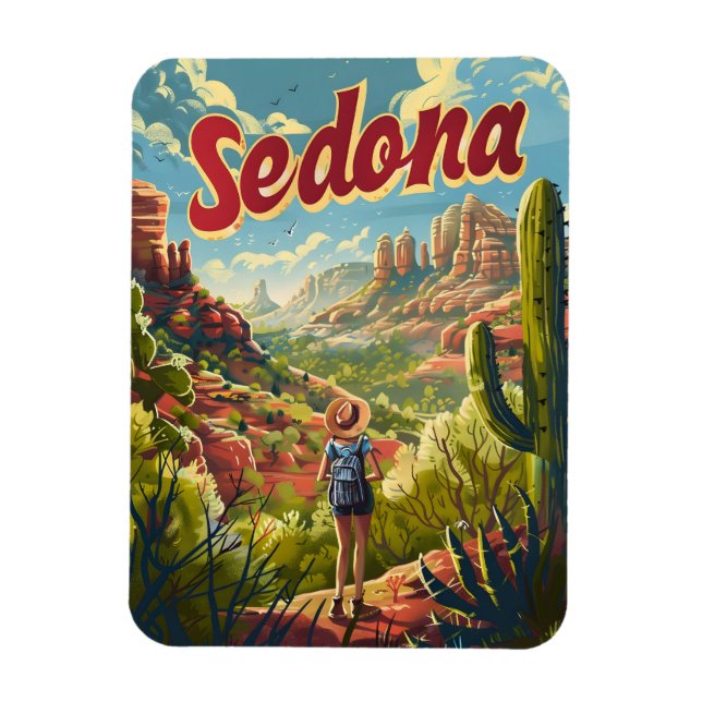 Sedona Arizona Vintage Magnet (Vertikal)